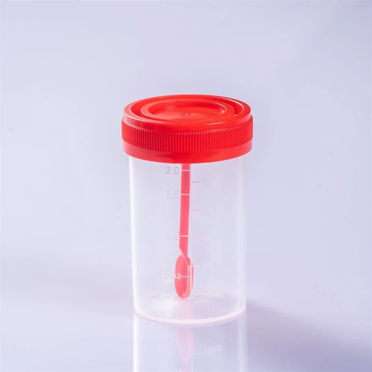 China Disposable Stool Container With The Spoon Screw Cap